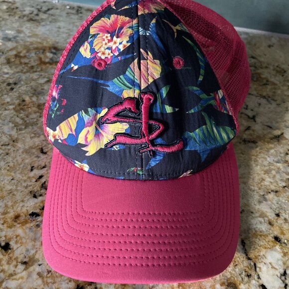 Salt Life Baseball Hat Hot Pink Tropical Bright Mesh Adjustable Snapback Beach - Picture 2 of 6